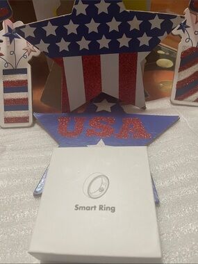 NEW SILVER SMART RING Fitness Tracker Unisex size 12